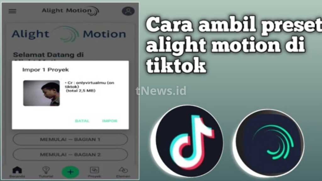 Cara Menggunakan Preset Alight Motion Di TikTok