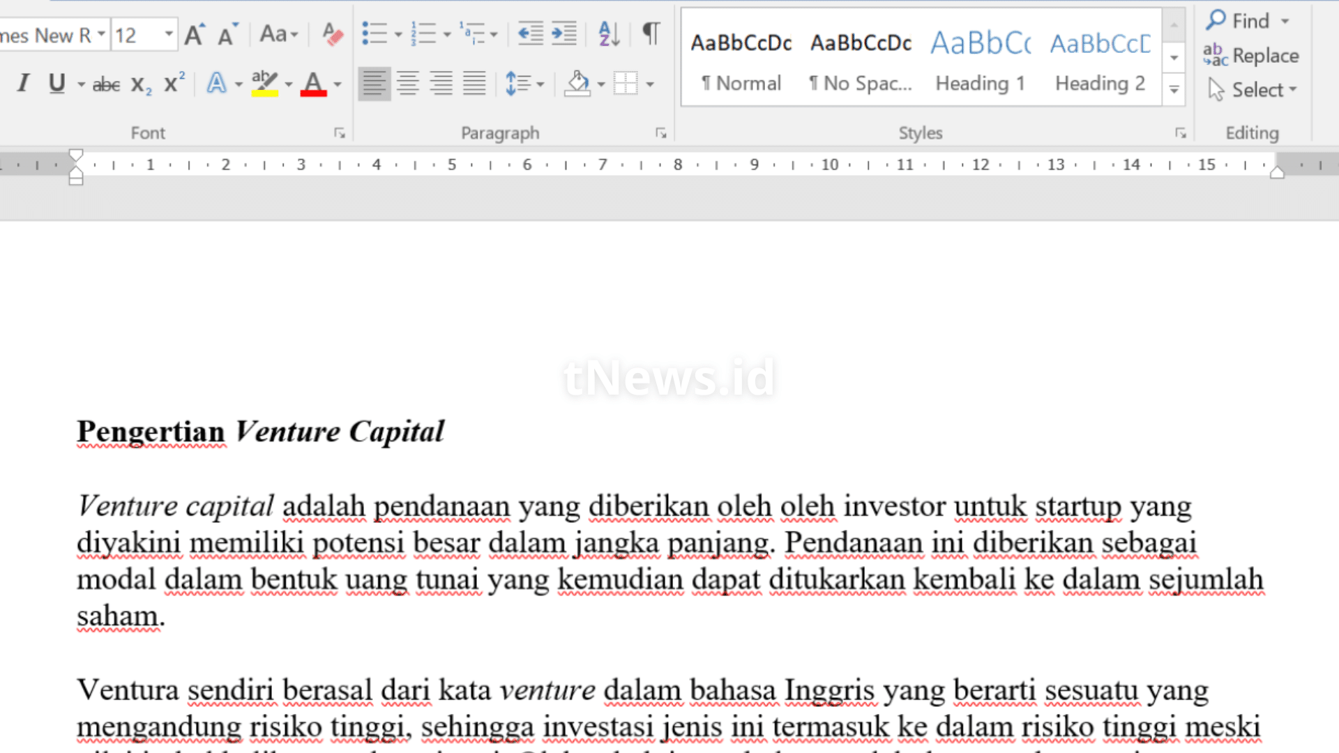 Cara Menghilangkan Garis Merah Di Word